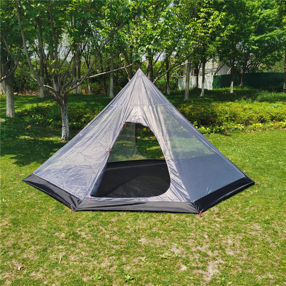 Cheap Goat Tents Ultralight Pyramid Outdoor Indoor Tent Summer Mesh Tent Portable Hiking Camping Tepee Inside Tent 2022 New   